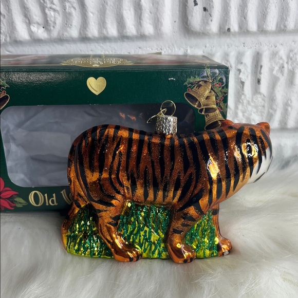 Old World Christmas Tiger Ornament - Orange and Black - Picture 2 of 2
